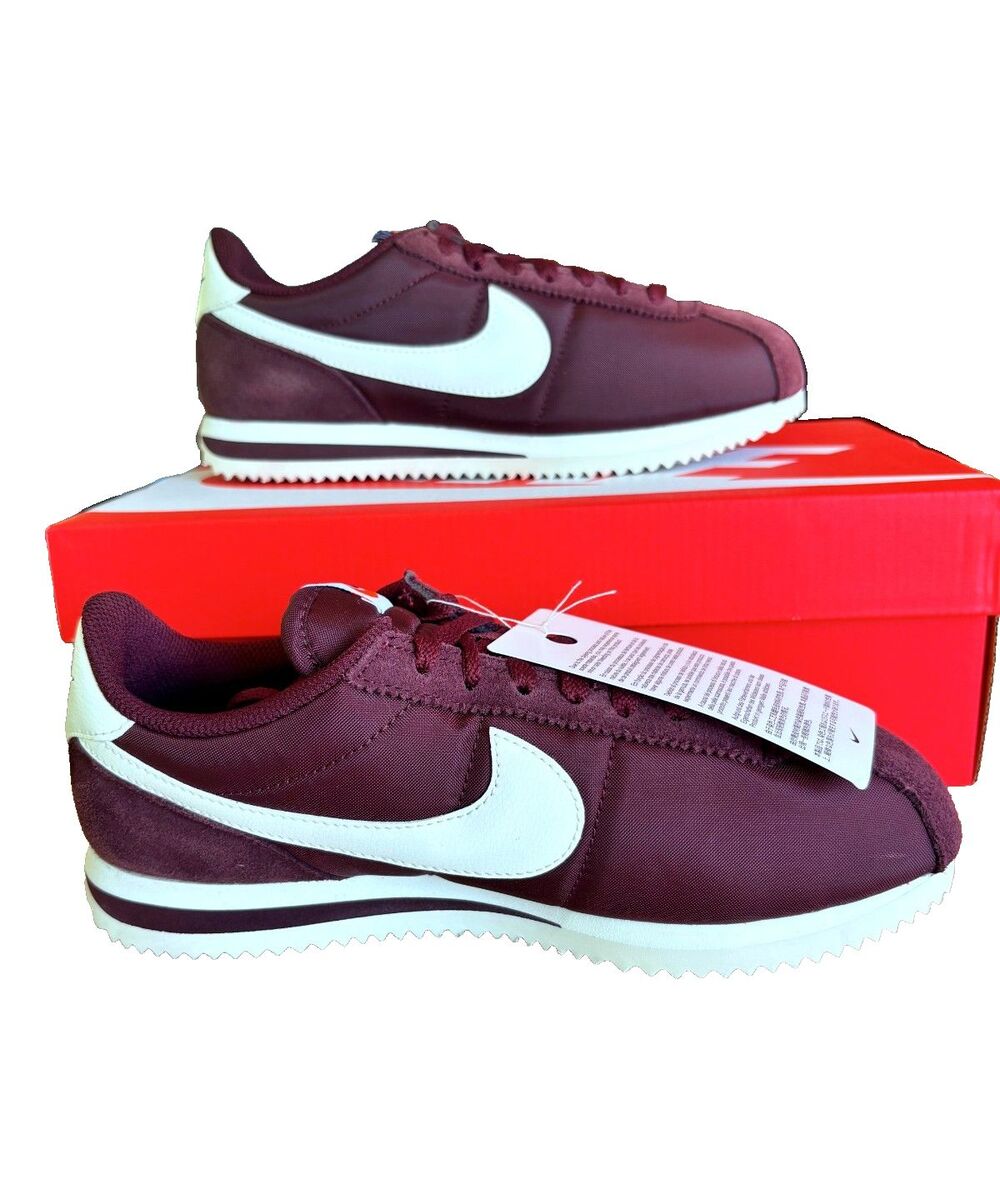 Nike Cortez Textile Women's Burgundy Crush Sail Suede NWT DZ2795-605 Size 8